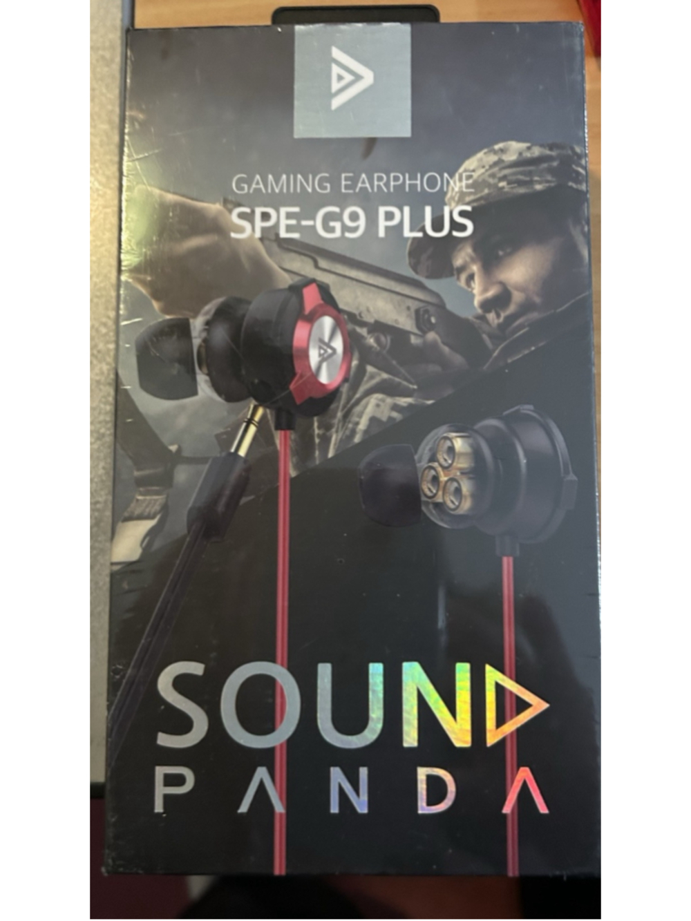 Sound Panda Gaming Earphones SPE-G9 Plus Red Built-in Microphone New